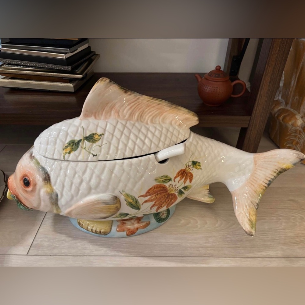 Fish-Shaped Ceramic Tureen